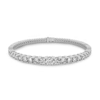 9ct White Gold Cecily Round Lab Diamond Tennis Bracelet (6 Ct. Tw.) side right image one