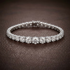9ct White Gold Cecily Round Lab Diamond Tennis Bracelet (6 Ct. Tw.) color product image two