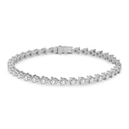 9ct White Gold Serene Pear Lab Diamond Tennis Bracelet (3 Ct. Tw.) side right image one
