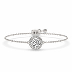 14ct White Gold Isabella Round Halo Fashion Bracelet (2 Ct. Tw.) front image