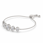14kt White Gold Sophie Oval Five Stone Fashion Bracelet (3 Ct. Tw.) right