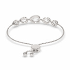 14kt White Gold Mia Five Stone Pear Fashion Bracelet (6 Ct. Tw.) left