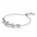 14kt White Gold Mia Five Stone Pear Fashion Bracelet (6 Ct. Tw.) right
