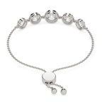 14kt White Gold Lyna Five Stone Round Halo Fashion Bracelet (2 Ct. Tw.) left