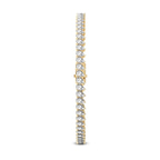 14kt Yellow Gold Lilac Pear Lab Diamond Tennis Bracelet (10 Ct. Tw.) left