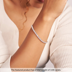 14kt Yellow Gold Lilac Pear Lab Diamond Tennis Bracelet (10 Ct. Tw.) model