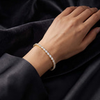10kt Yellow Gold Aldea Oval Lab Diamond Tennis Bracelet (3 Ct. Tw.) model image two