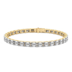 14ct Yellow Gold Annette Emerald Lab Diamond Tennis Bracelet (7 Ct. Tw.) front image