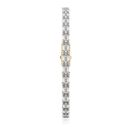 14ct Yellow Gold Annette Emerald Lab Diamond Tennis Bracelet (7 Ct. Tw.) left