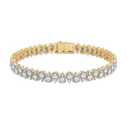 9ct Yellow Gold Marion Pear Lab Diamond Tennis Bracelet (10 Ct. Tw.) front image