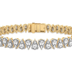 9ct Yellow Gold Marion Pear Lab Diamond Tennis Bracelet (10 Ct. Tw.) right