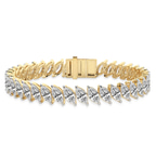 10kt Yellow Gold Calvina Marquise Lab Diamond Tennis Bracelet (15 Ct. Tw.) front image