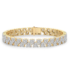 9ct Yellow Gold Isidora Round Double Row Lab Diamond Tennis Bracelet (4 Ct. Tw.) front image
