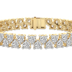 9ct Yellow Gold Isidora Round Double Row Lab Diamond Tennis Bracelet (4 Ct. Tw.) right