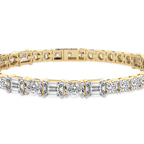 10kt Yellow Gold Lois Multi-Shape Lab Diamond Tennis Bracelet (7 Ct. Tw.) right
