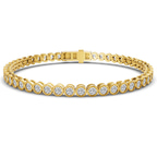 10kt Yellow Gold Round Bezel Lab Diamond Tennis Bracelet (3 Ct. Tw.) front image