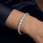 14kt Yellow Gold Cecily Round Lab Diamond Tennis Bracelet (7 Ct. Tw.) model image two