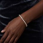 14kt Yellow Gold Serene Pear Lab Diamond Tennis Bracelet (3 Ct. Tw.) model image two