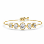14kt Yellow Gold Sophie Oval Five Stone Fashion Bracelet (4 Ct. Tw.) front image