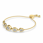 14kt Yellow Gold Mia Five Stone Pear Fashion Bracelet (5 Ct. Tw.) right