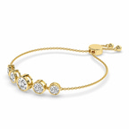 14kt Yellow Gold Millie Five Stone Round Fashion Bracelet (6 Ct. Tw.) standing product image one