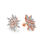 14kt Rose Gold Wisteria Flower Fashion Lab Diamond Stud Earrings (5 Ct. Tw.) left