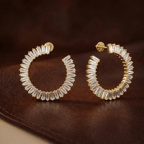 10kt Rose Gold Opalescent Fashion Lab Diamond Stud Earrings (5 Ct. Tw.) color product image one