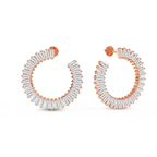 10kt Rose Gold Opalescent Fashion Lab Diamond Stud Earrings (5 Ct. Tw.) side right image one