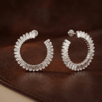10kt Rose Gold Opalescent Fashion Lab Diamond Stud Earrings (5 Ct. Tw.) color product image two