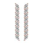 14kt Rose Gold Delphinium Fashion Lab Diamond Dangle Earrings (2 Ct. Tw.) front image
