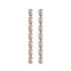 9ct Rose Gold Digitalis Fashion Flower Lab Diamond Dangle Earring (4 Ct. Tw.) front image