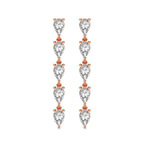 14kt Rose Gold Salvia Fashion Lab Diamond Dangle Earrings (6 Ct. Tw.) front image