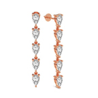 14kt Rose Gold Salvia Fashion Lab Diamond Dangle Earrings (6 Ct. Tw.) left