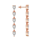 14kt Rose Gold Salvia Fashion Lab Diamond Dangle Earrings (6 Ct. Tw.) right