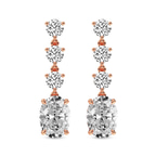9ct Rose Gold Elysium Flower Fashion Lab Diamond Stud Earrings (1 Ct. Tw.) front image