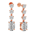 9ct Rose Gold Elysium Flower Fashion Lab Diamond Stud Earrings (1 Ct. Tw.) side right image one