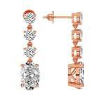 9ct Rose Gold Elysium Flower Fashion Lab Diamond Stud Earrings (1 Ct. Tw.) standing product image one