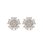 10kt Rose Gold Thalia Bloom Fashion Flower Lab Diamond Stud Earrings (6 Ct. Tw.) front image