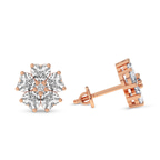 10kt Rose Gold Thalia Bloom Fashion Flower Lab Diamond Stud Earrings (6 Ct. Tw.) right