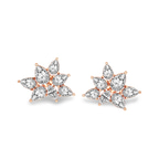 14kt Rose Gold Cosmos Flower Fashion Lab Diamond Stud Earrings (3 Ct. Tw.) front image