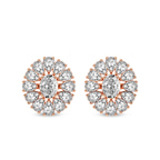 14kt Rose Gold Dahlia Flower Fashion Lab Diamond Stud Earrings (3 Ct. Tw.) front image