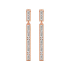 14kt Rose Gold Hyacinth Flower Fashion Dangle Lab Diamond Earrings (2 Ct. Tw.) front image