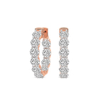 14kt Rose Gold Sirena Round Lab Diamond Hoop Earrings (5 Ct. Tw.) front image