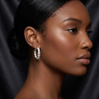 14kt Rose Gold Sirena Round Lab Diamond Hoop Earrings (1 Ct. Tw.) model