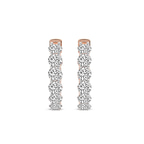 14kt Rose Gold Sirena Round Lab Diamond Hoop Earrings (5 Ct. Tw.) standing product image one