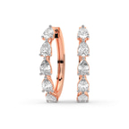 14kt Rose Gold Lexley Pear Lab Diamond Hoop Earrings (1 Ct. Tw.) front image