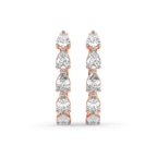 14kt Rose Gold Lexley Pear Lab Diamond Hoop Earrings (1 Ct. Tw.) right