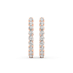 9ct Rose Gold Rylee Round Lab Diamond Hoop Earrings (1 Ct. Tw.) right