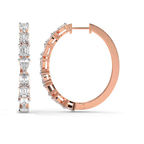 10kt Rose Gold Livia Lab Diamonds Hoop Earrings (6 Ct. Tw.) side right image one