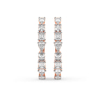 10kt Rose Gold Livia Lab Diamonds Hoop Earrings (6 Ct. Tw.) standing product image one